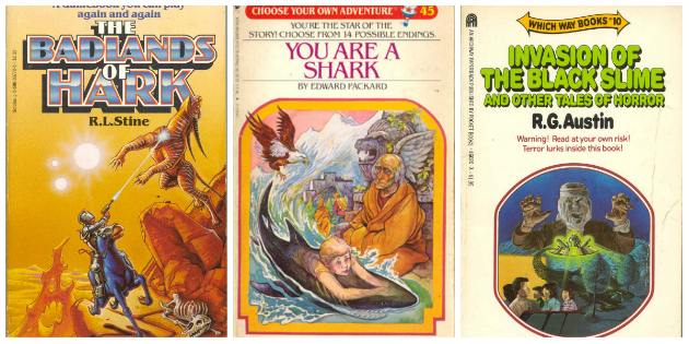 Covers of Choose Your Own Adventure Books