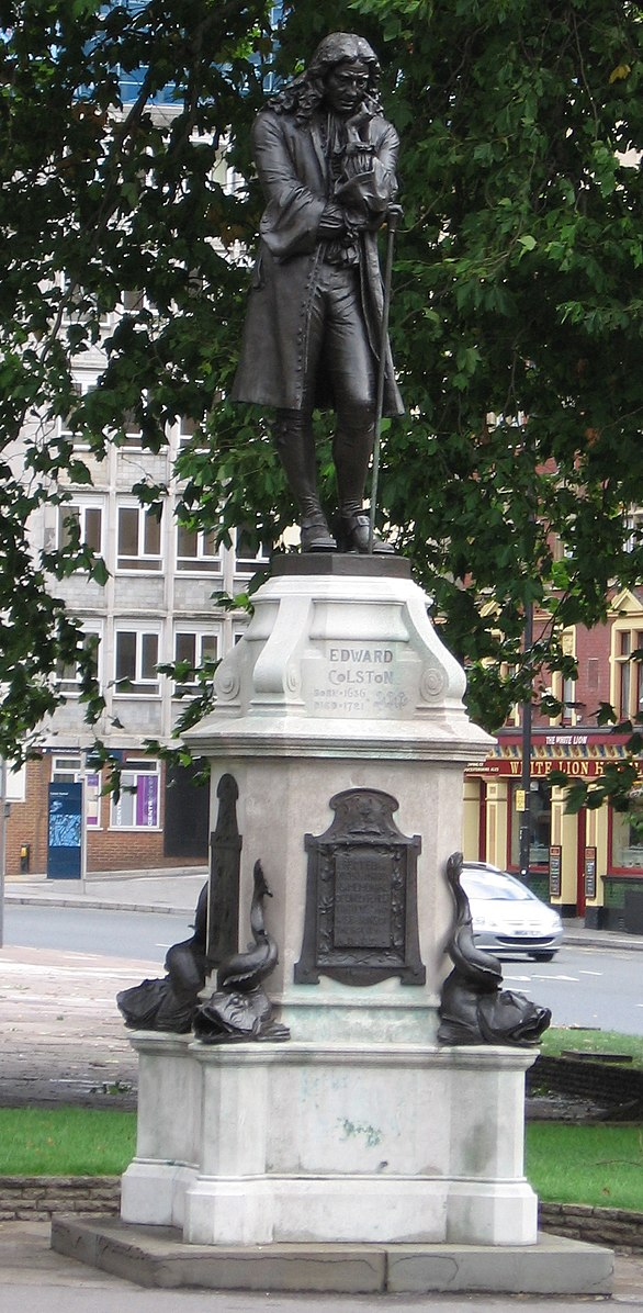 The bronze statue of Edward Colston