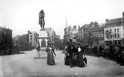 A statue from the Victorian era of the Edward Colston statue