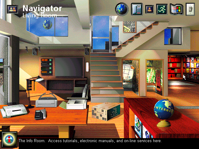A screenshot from Navigator, showing a virtual living room