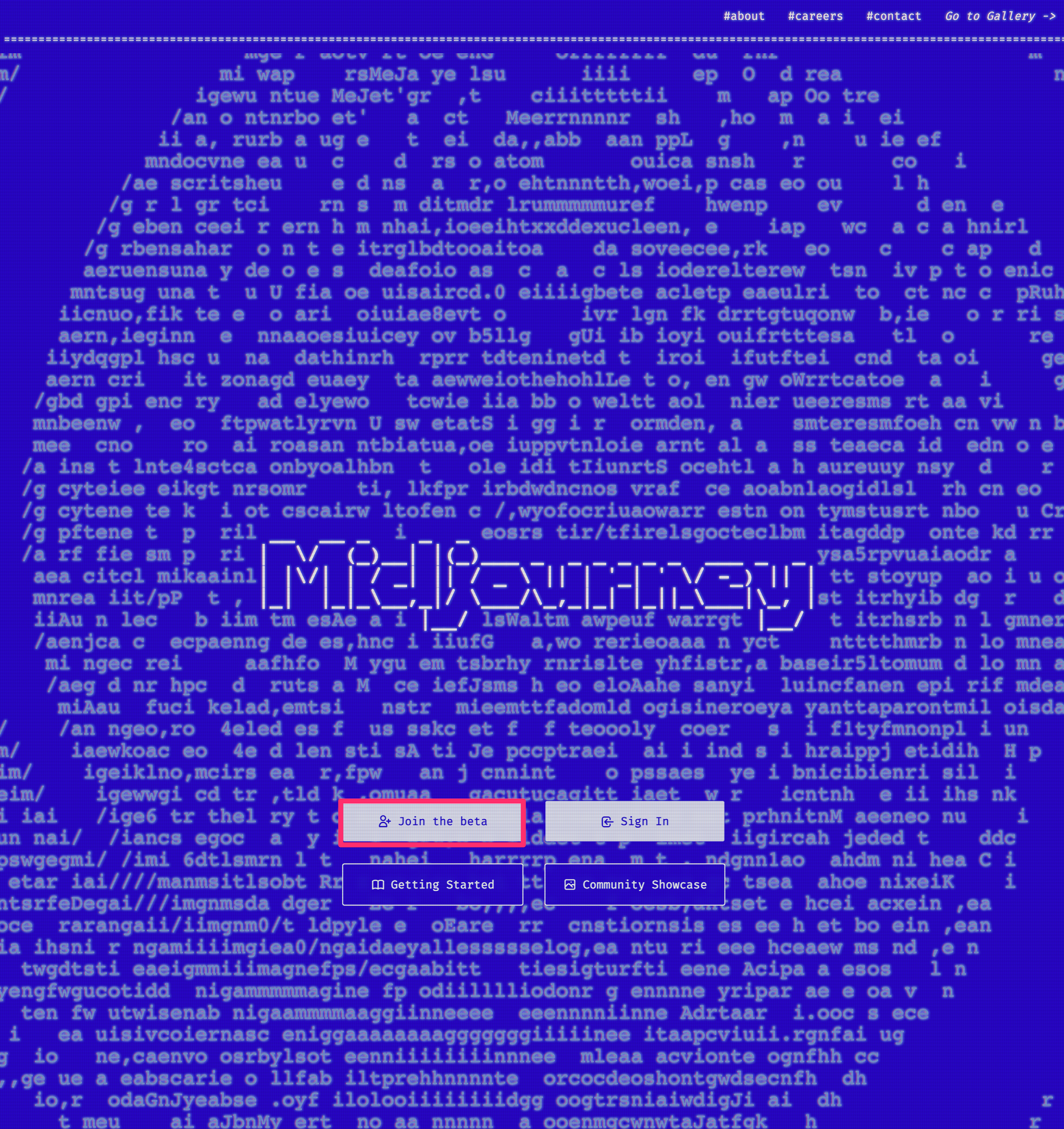A screenshot of the Midjourney website