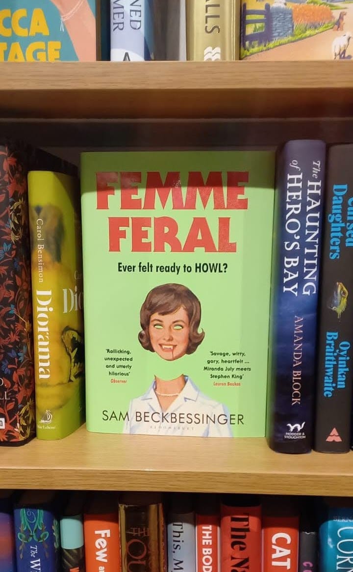Femme Feral in a bookshop